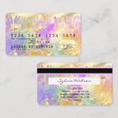 moderne faux-holografische steen visitekaartje (Voorkant / Achterkant)