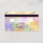 moderne faux-holografische steen visitekaartje (Achterkant)