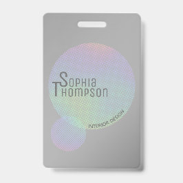 Moderne Faux Holographic Rainbow-cirkels Badge