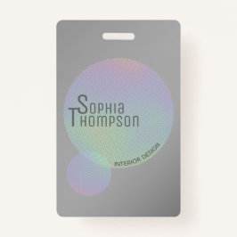 Moderne Faux Holographic Rainbow-cirkels Badge