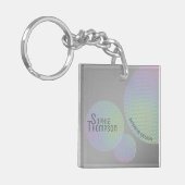 Moderne Faux Holographic Rainbow-cirkels Sleutelhanger (Voorkant Links)