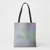 Moderne Faux Holographic Rainbow-cirkels Tote Bag (Voorkant)