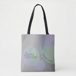 Moderne Faux Holographic Rainbow-cirkels Tote Bag