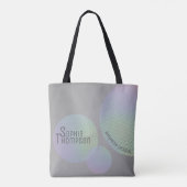 Moderne Faux Holographic Rainbow-cirkels Tote Bag (Achterkant)