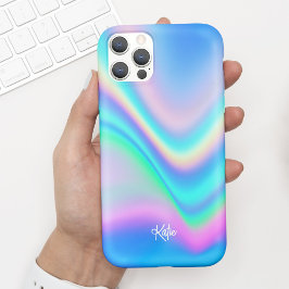  moderne Faux Iridescent met naam Case-Mate iPhone Case