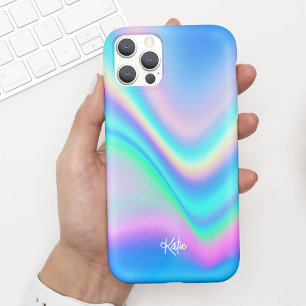 moderne Faux Iridescent met naam Case-Mate iPhone Case
