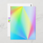 Moderne faux iriserende pastel regenboog kleuren briefkaart (Voorkant / Achterkant)