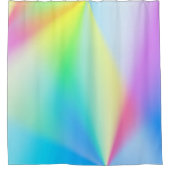 Moderne faux iriserende pastel regenboog kleuren douchegordijn (Voorkant)