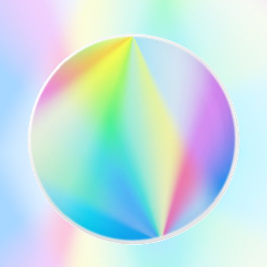 Moderne faux iriserende pastel regenboogkleur keramische knop