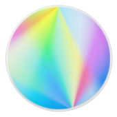 Moderne faux iriserende pastel regenboogkleur keramische knop (Voorkant)
