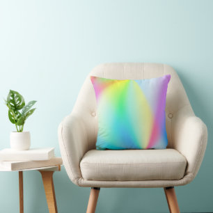 Moderne faux iriserende pastel regenboogkleur kussen
