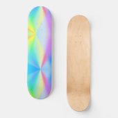 Moderne faux iriserende pastel regenboogkleur persoonlijk skateboard (Voorkant)