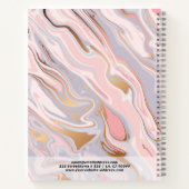 Moderne faux marmer textuur notitieboek (Achterkant)