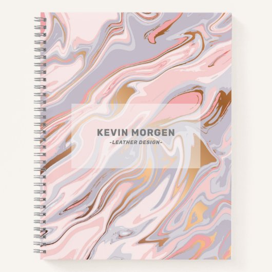 Moderne faux marmer textuur notitieboek (Voorkant)