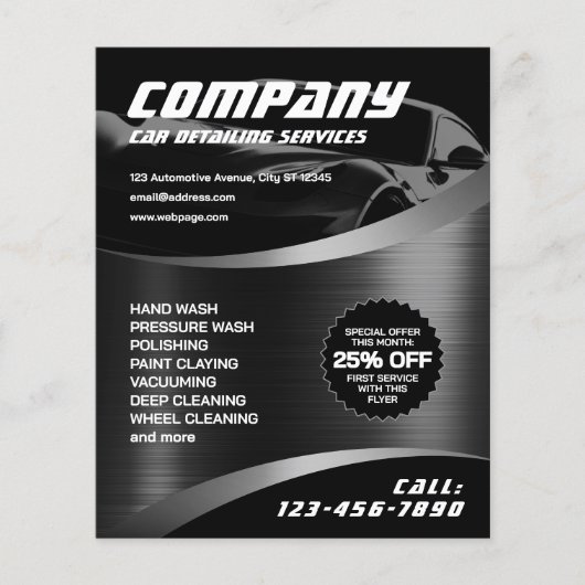 Moderne faux metallic auto flyer (Voorkant)