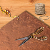 Moderne Faux Metallic Koper Textuur Tissuepapier