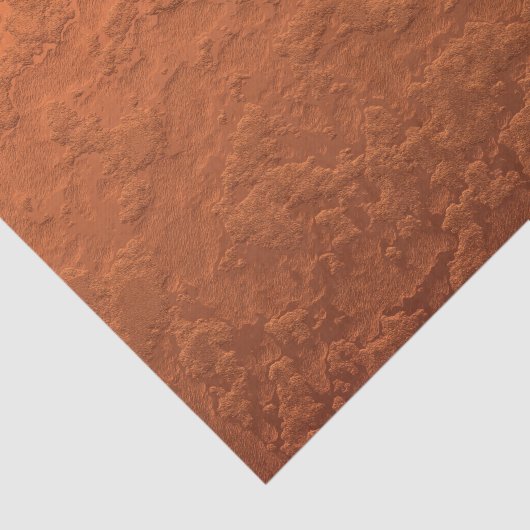 Moderne Faux Metallic Koper Textuur Tissuepapier (Detail)