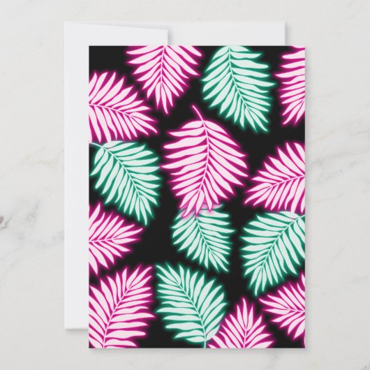 Moderne Faux Neon Girls Night Out Verjaardag Kaart (Achterkant)