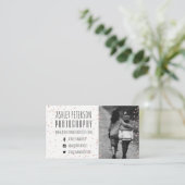 Moderne faux roos Gold confetti fotografie Visitekaartje (Staand voorkant)