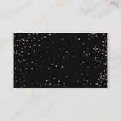 Moderne faux roos Gold confetti fotografie Visitekaartje (Achterkant)