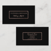 Moderne faux roos gold lijst simpele Makeup kunste Visitekaartje (Voorkant / Achterkant)