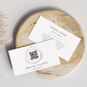 Moderne Faux Roos Goud Abstracte QR Code Visitekaartje
