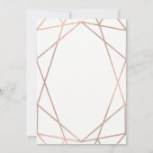 Moderne Faux Roos Goud Geometrisch | Baby-strooi Kaart (Achterkant)