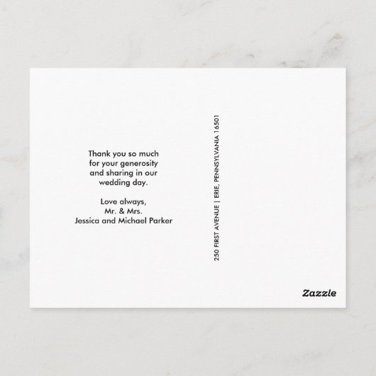 Moderne Faux Roos Goud Geometrische foto Dank u Briefkaart (Achterkant)