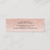 Moderne faux roos goud glitter blush ombre make-up mini visitekaartje (Achterkant)