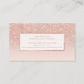 Moderne faux roos goud glitter blush ombre make-up visitekaartje (Achterkant)