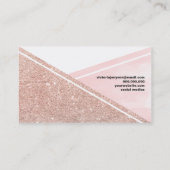 Moderne faux roos gouden roze waterverf Blok Makeu Visitekaartje (Achterkant)