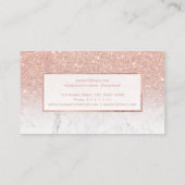 Moderne faux rose goud glitter marmeren ombre make visitekaartje (Achterkant)