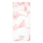 Moderne faux roze marmer je Logo hier Reclamekaart (Achterkant)