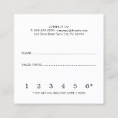 Moderne Faux Silver Beauty Loyalty Kaart (Achterkant)