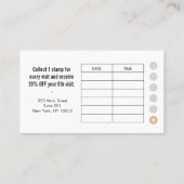 Moderne FAUX Silver Striped Customer Loyalty Kaart (Achterkant)