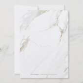 Moderne faux vergulde gouden marmer Quinceanera Kaart (Achterkant)