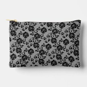 Moderne Faux Zwart Kant Visnet Etui