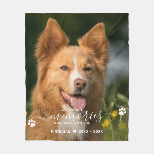 Moderne favoriete herinneringen gepersonaliseerd g fleece deken (Voorkant)
