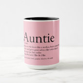 Moderne favoriete tante Tante Definition Fun Pink Mok (Midden)