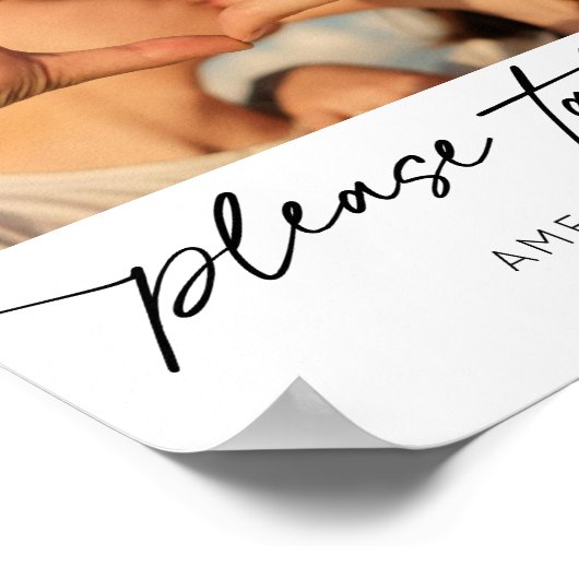 Moderne Favorieten Kalligrafie Script Foto Poster (Hoek)