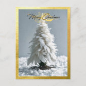 Moderne Feather Christmas Tree Feestdagenkaart (Voorkant)