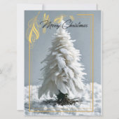 Moderne Feather Christmas Tree | Foto Feestdagenkaart (Voorkant)