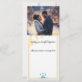 Moderne Feather Christmas Tree | Foto Feestdagenkaart (Achterkant)