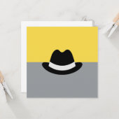 Moderne Fedora Colorblock Kaart (Voorkant / Achterkant in situ)