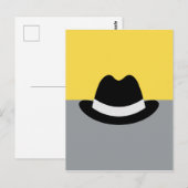 Moderne Fedora Colorblock Nep Canvas Print Briefkaart (Voorkant / Achterkant)