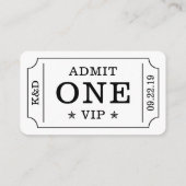 Moderne feest toegangskaart - Zwart & Wit Informatiekaartje (Achterkant)