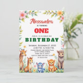 Moderne Feestbeesten Jungle Safari Kaart (Staand voorkant)