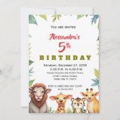 Moderne Feestbeesten Jungle Safari Kaart (Voorkant)