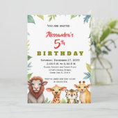 Moderne Feestbeesten Jungle Safari Kaart (Staand voorkant)