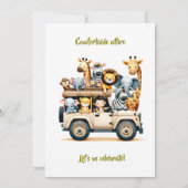 Moderne Feestbeesten Jungle Safari Kaart (Achterkant)